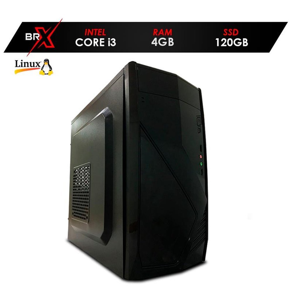 Computador PC Intel Core i3 4GB SSD 120GB Linux - BRX
