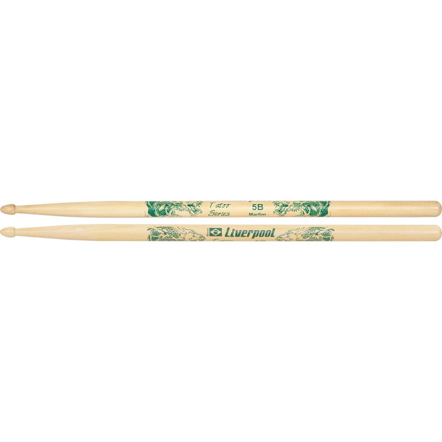 Baqueta para Bateria Classic Tatoo Le5bm Liverpool - Pacote com 2 Unidades (1 Par)