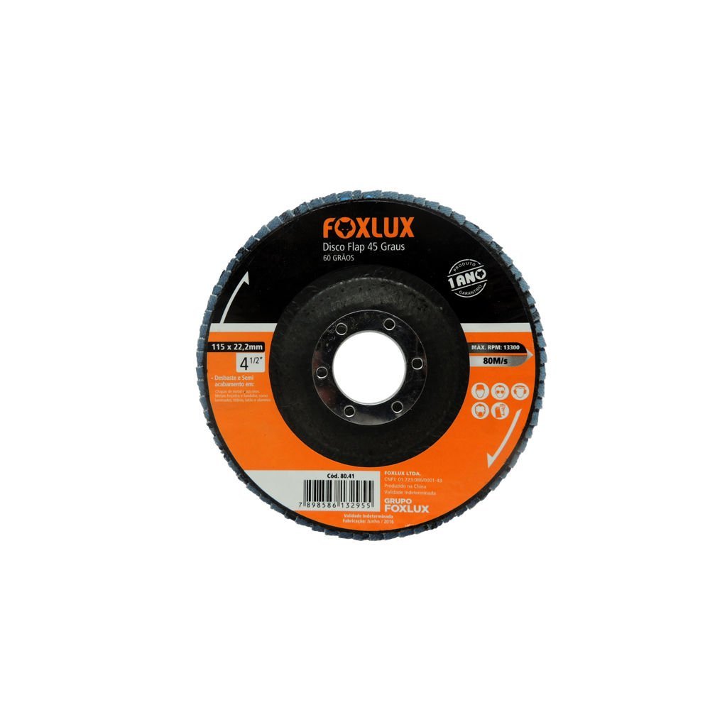 Disco flap 45 graus metal 4 12" x 60g