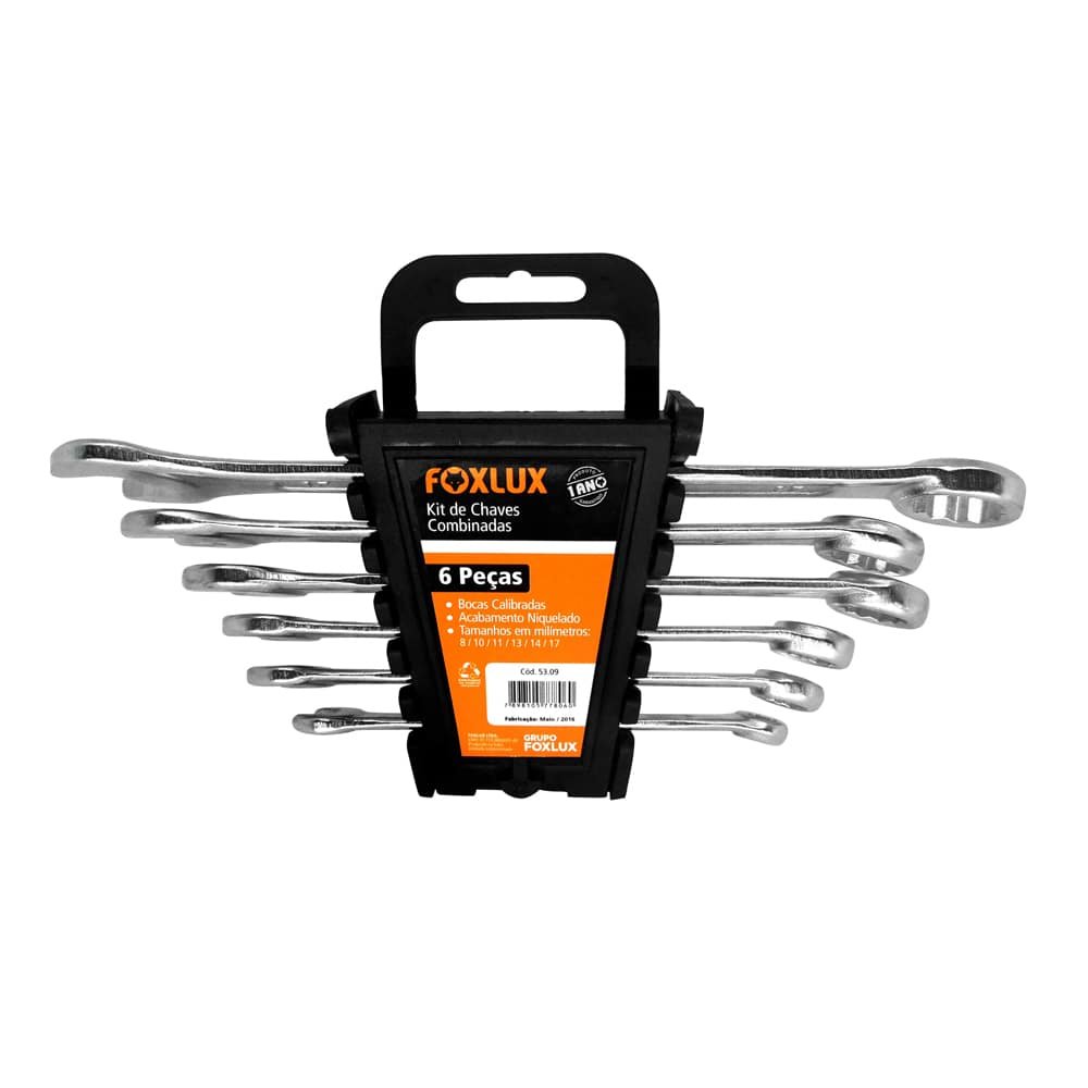 Chave Combinada 08 A 17Mm 06 Peças Foxlux