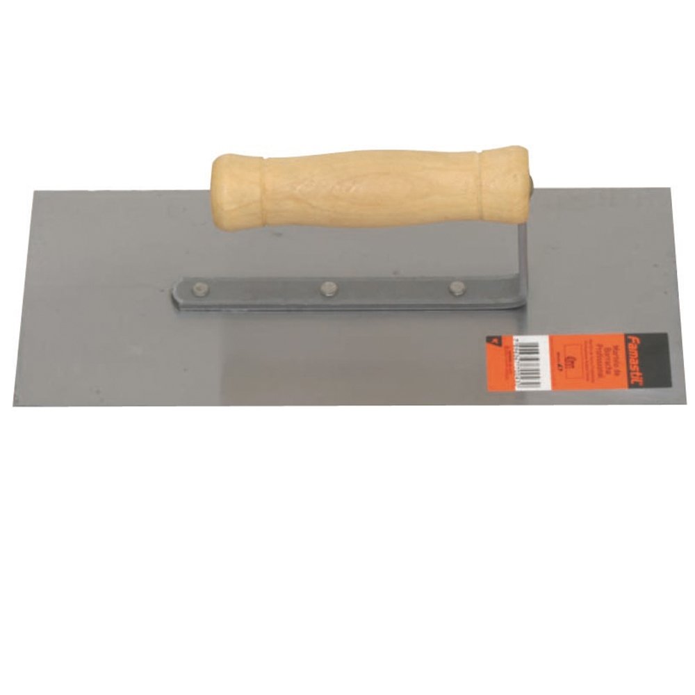 desempenadeira aço lisa 25,6x12cm cb aberto