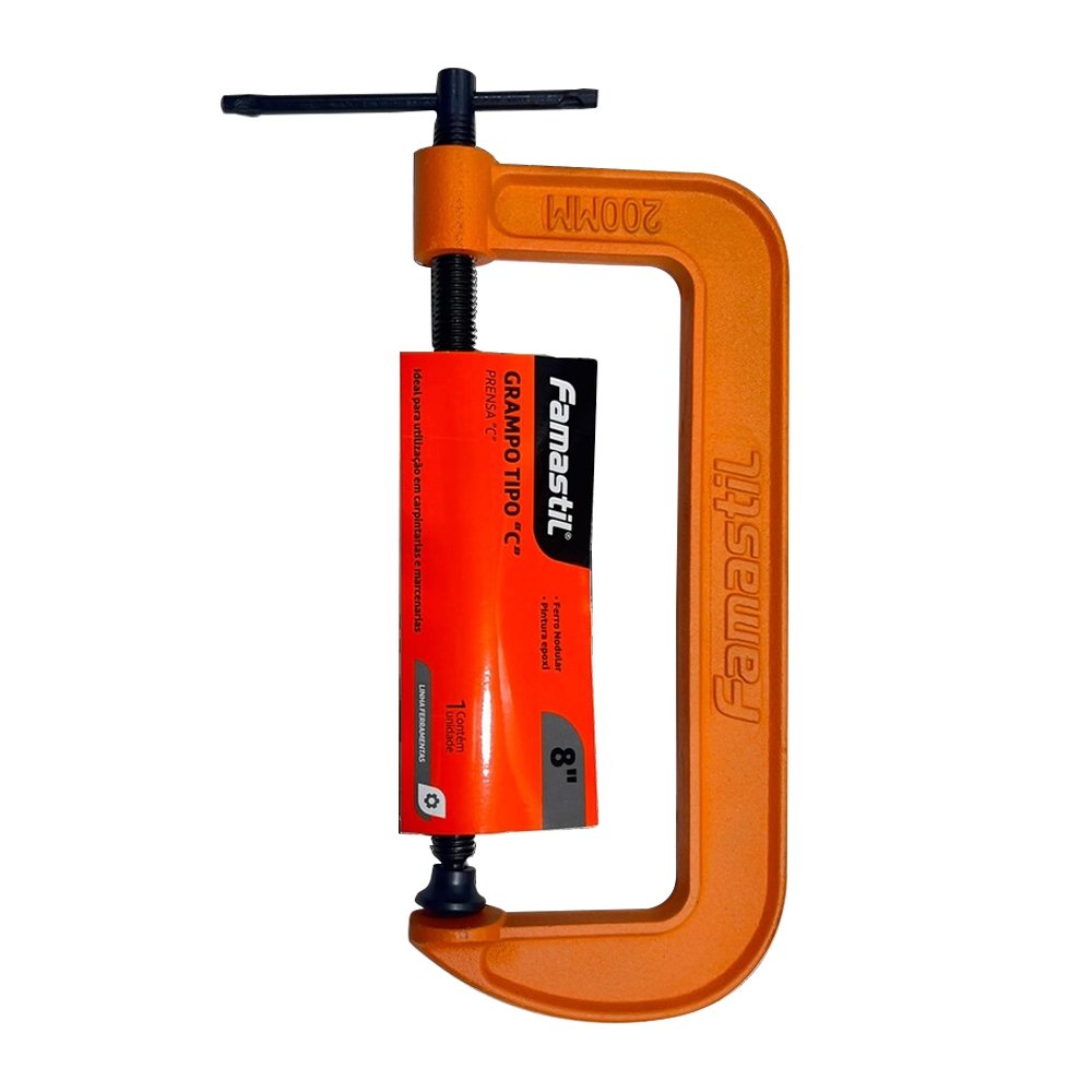 Grampo Famastil Tipo C 8P para Carpinteiro