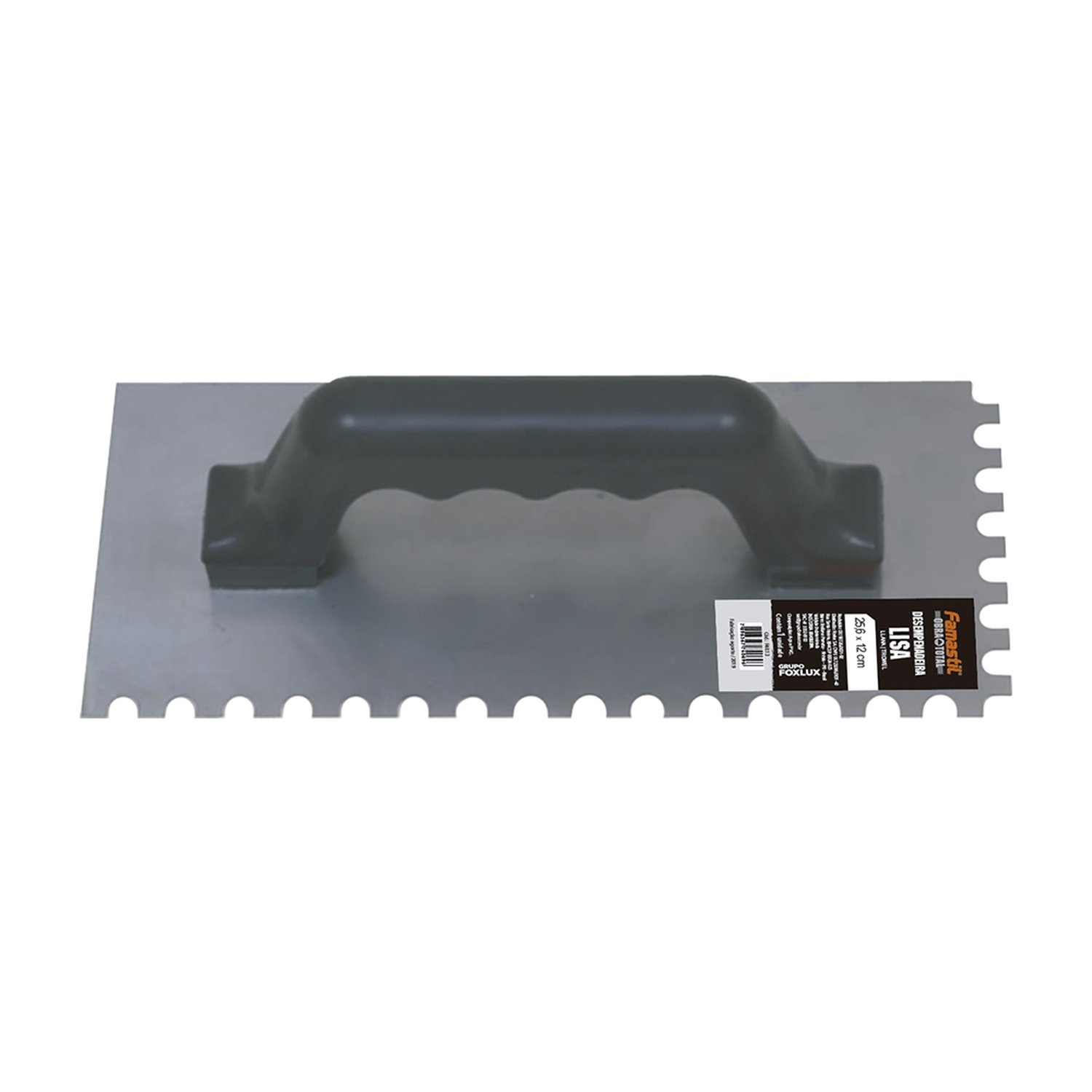 desempenadeira aço dentada 25,6x12cm cb plastico