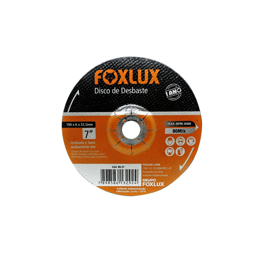 Disco de desbaste 7 180 x 6 x22 2mm