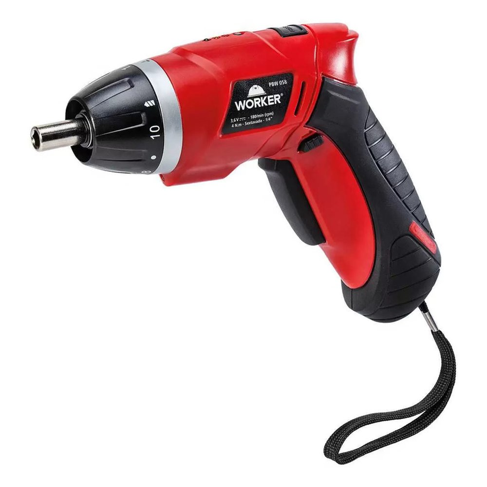 Parafusadeira A Bateria 3,6V 45 Peças Worker Maleta Bivolt