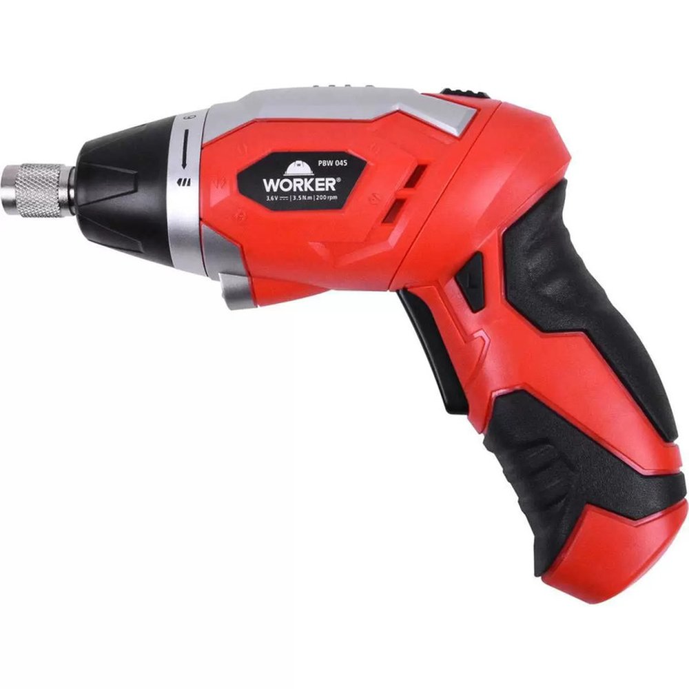 Parafusadeira A Bateria 3,6V 45 Peças Worker Maleta Bivolt