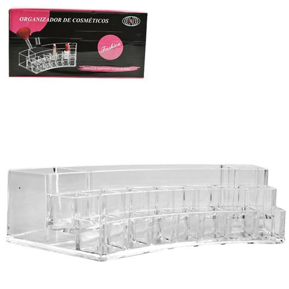 Organizador De Mesa Com 19 Nichos Cosmeticos Para