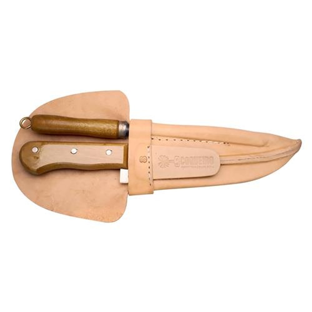 Conjunto Pantaneiro Faca Carbono Coqueiro Com Chaira e Bainha 8