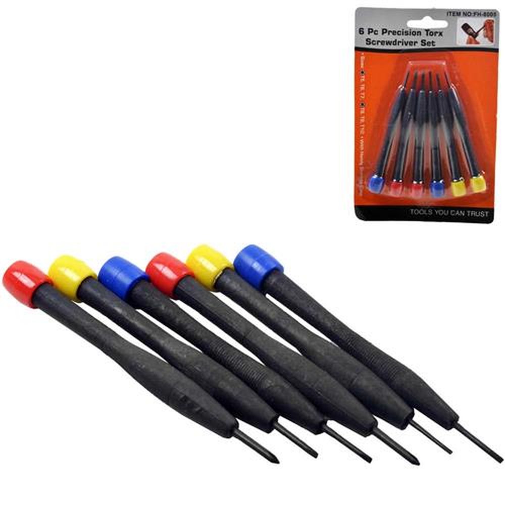 Chave Torx 6 Peças Cabo Color