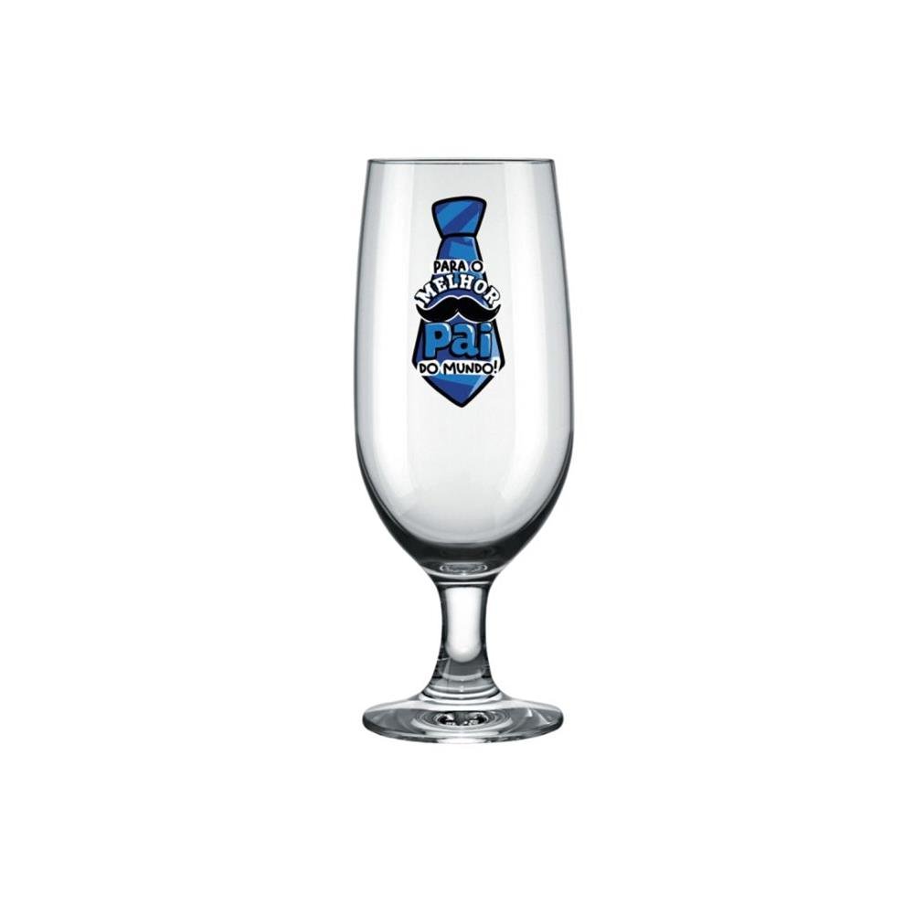 Taça Chopp de Vidro 300mL Melhor Pai Decorações Sortidas Glassral