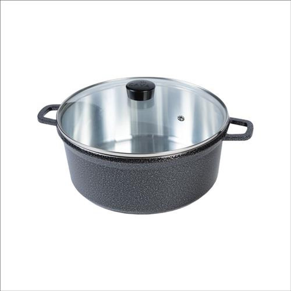 Panela Fundida Craqueada n.24 4,2L com Tampa de Vidro Cava