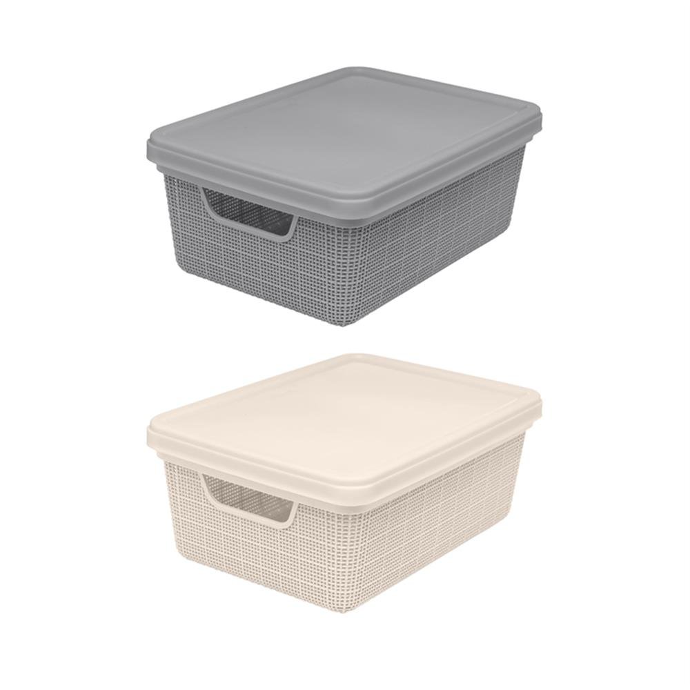 Caixa Organizadora Retangular Juta 5L Com Tampa Jaguar