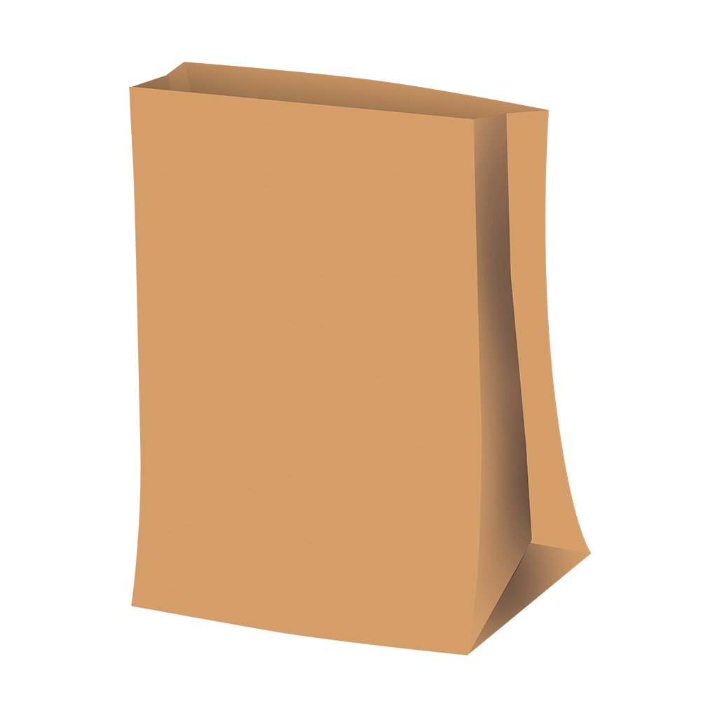 Saco Para Viagem G Liso Kraft - Embalagem com 50 unidades.