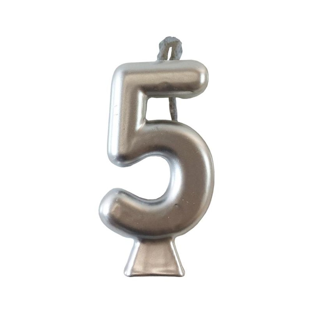 Vela Metallic Prata N 5