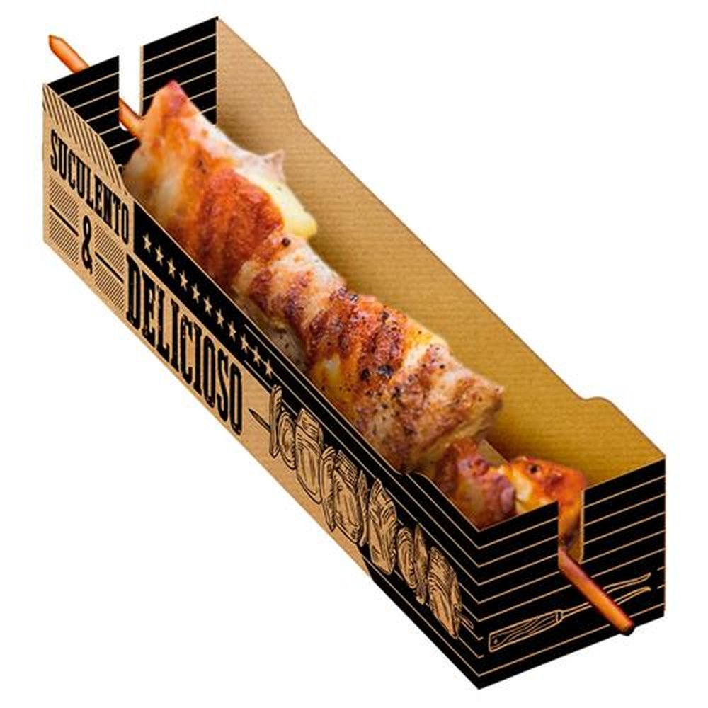 Caixa Para Espetinho Frases Kraft