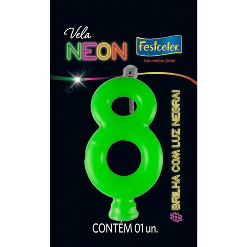 Vela Neon Verde N 8