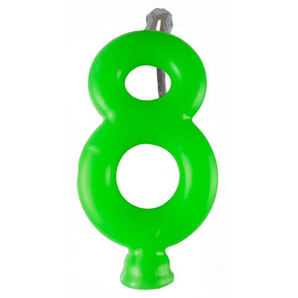 Vela Neon Verde N 8
