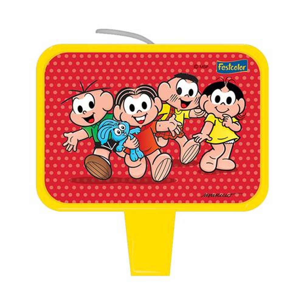 Vela Plana Turma Da Monica - Embalagem com 1 unidade.