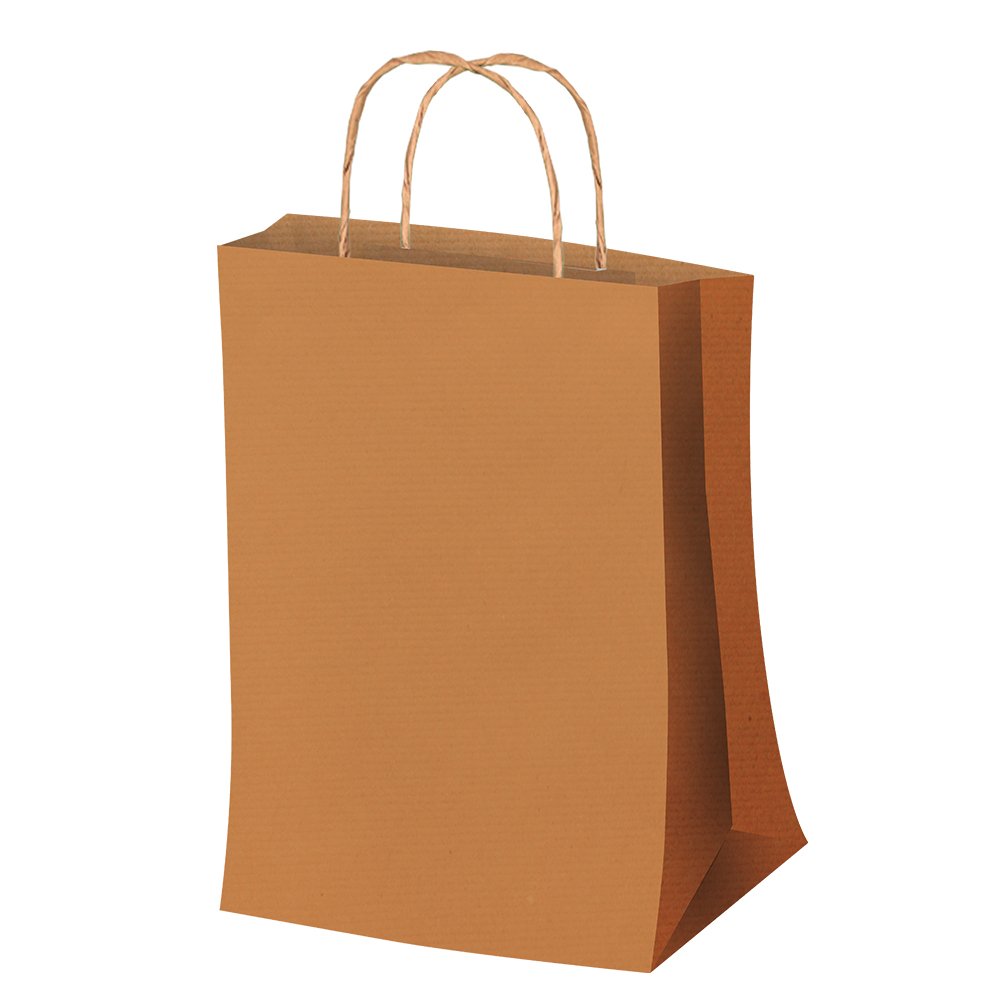 Sacola G Lisa Kraft - Embalagem com 50 unidades.