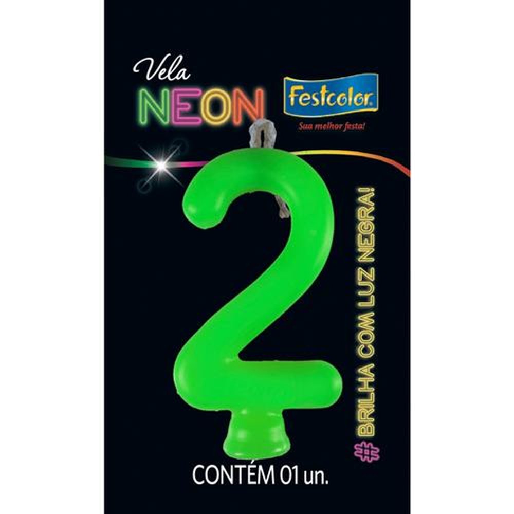 Vela Neon Verde N 2