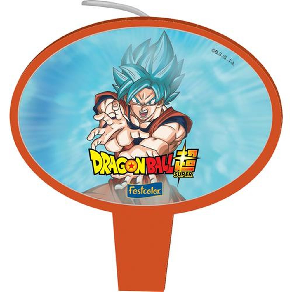 Vela Plana Dragon Ball - Embalagem com 1 unidade.