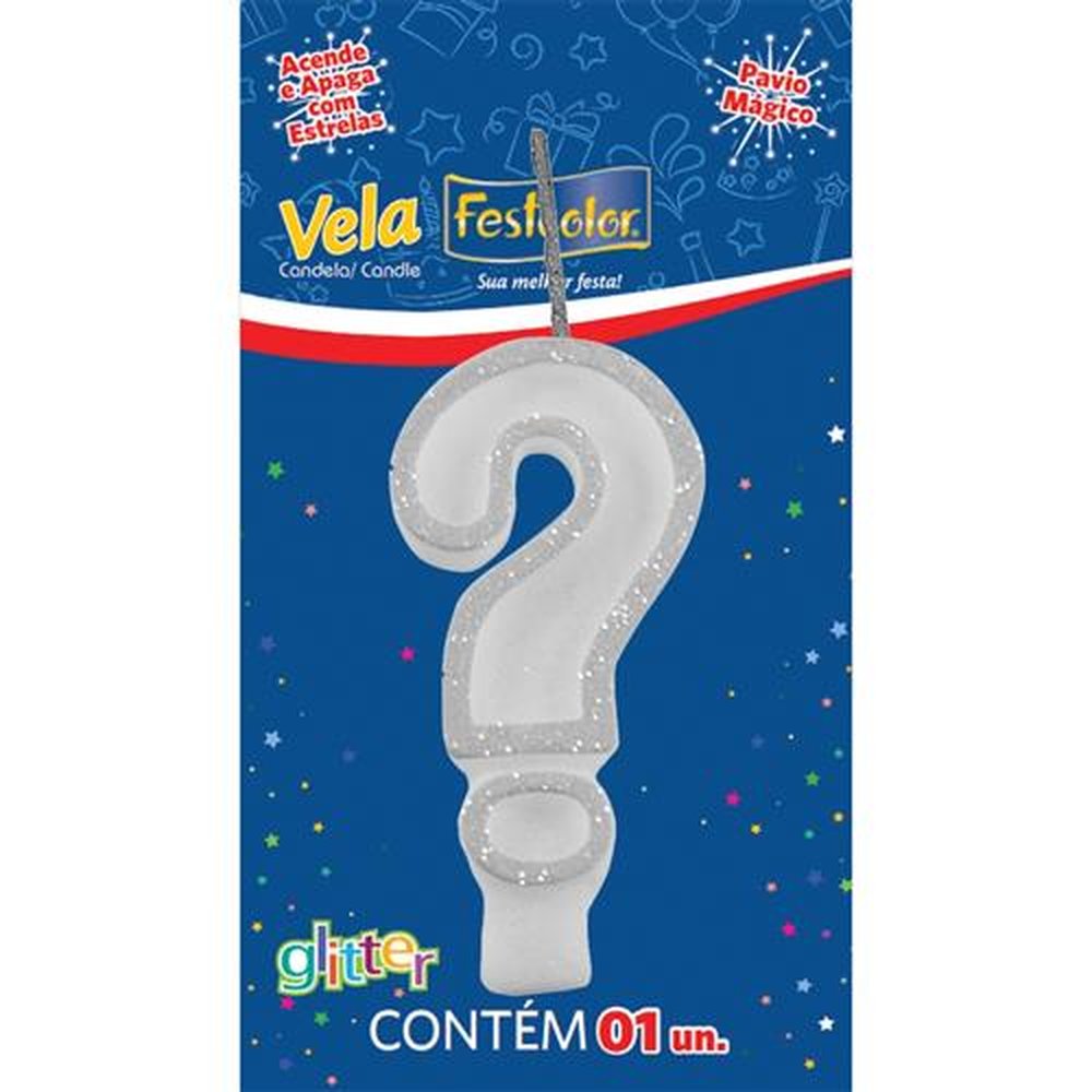 Vela Glitter Branca N ?