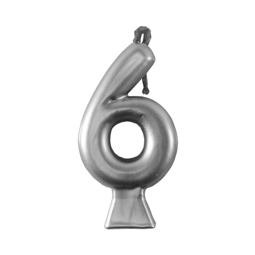 Vela Metallic Prata N 6