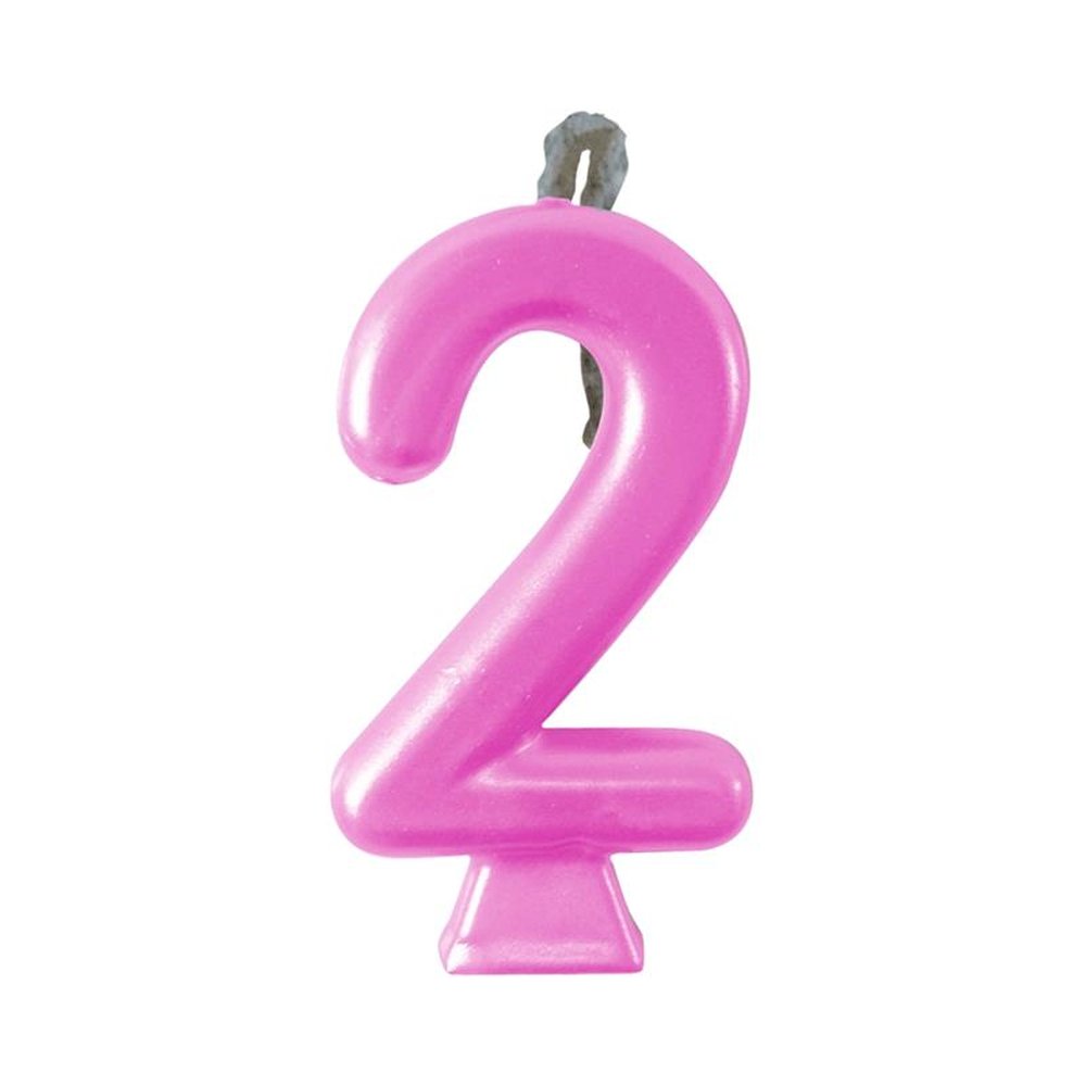 Vela Metallic Rosa N 2