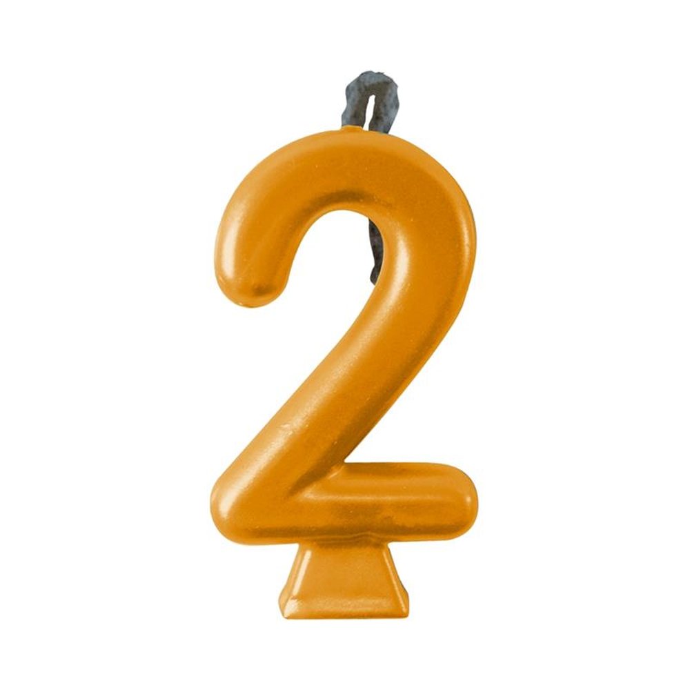 Vela Metallic Ouro N 2