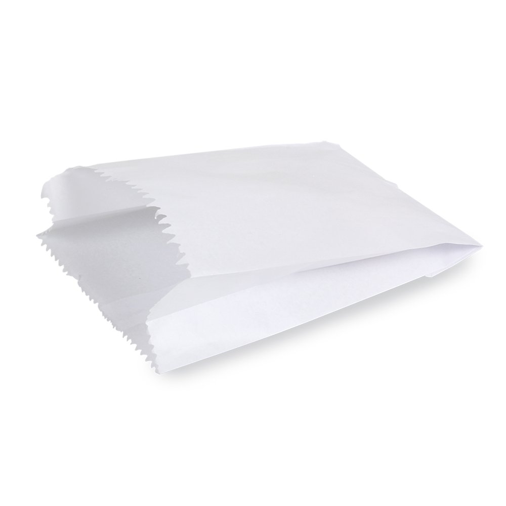 Saco Papel Hamburguer 10X11Cm Branco - Embalagem com 50 unidades.