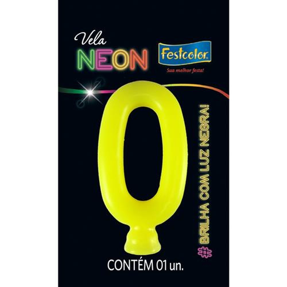 Vela Neon Amarelo N 0