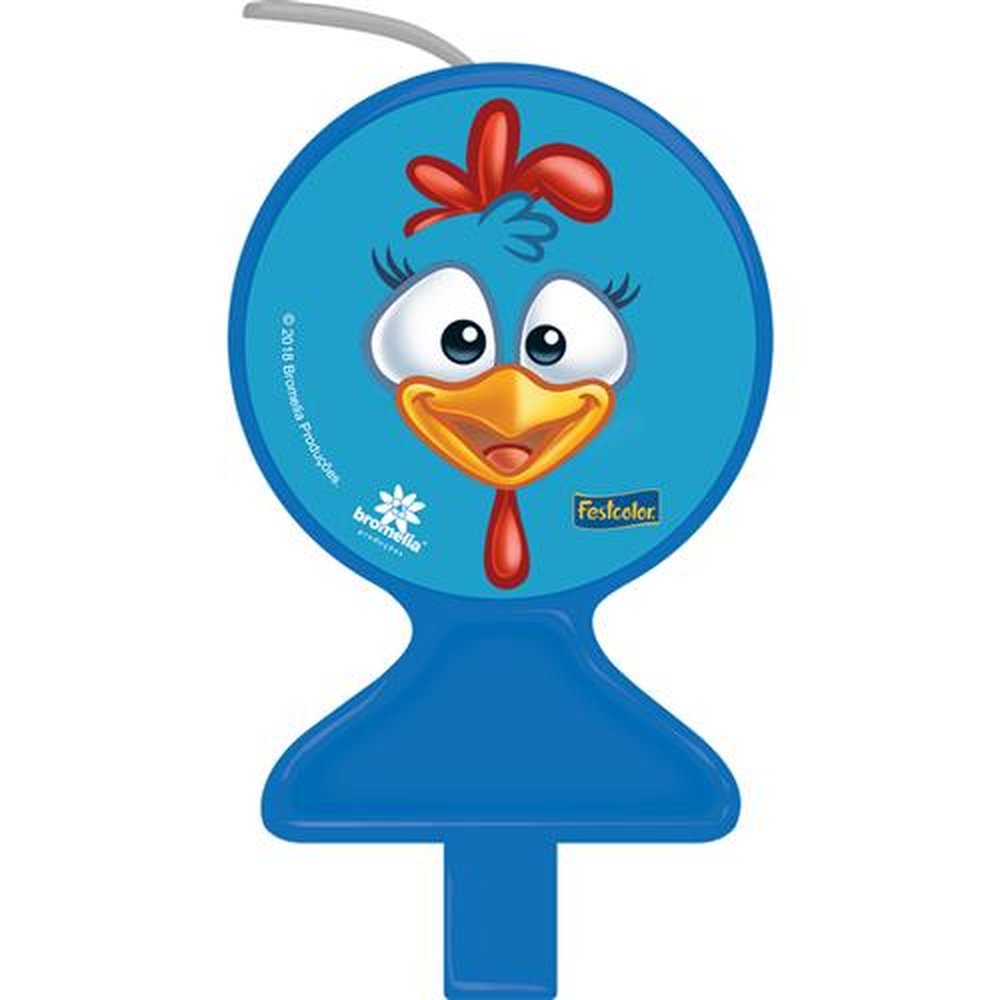 Vela Plana Galinha Pintadinha - Embalagem com 1 unidade.