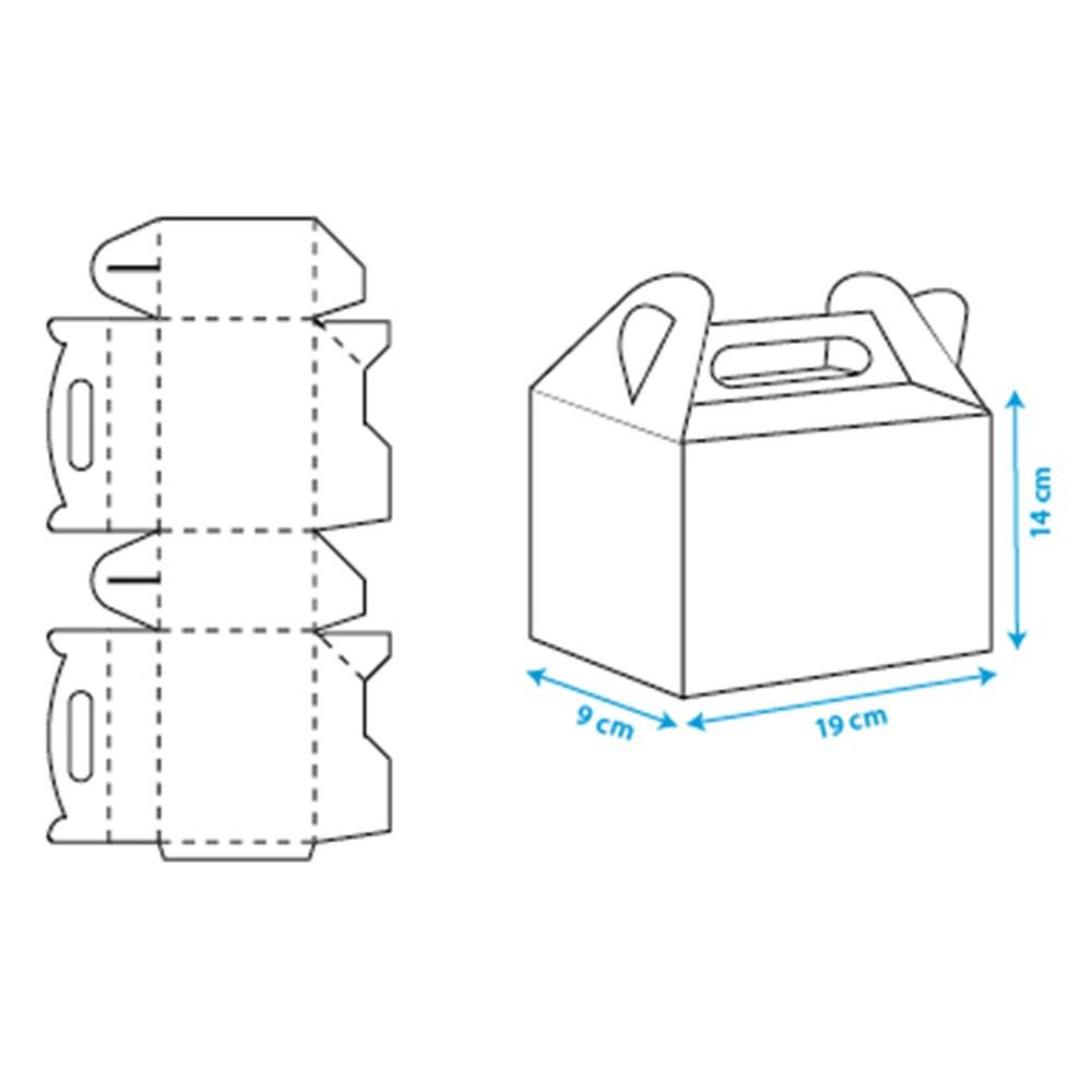 Caixa Para Kit Lanches Frases Kraft