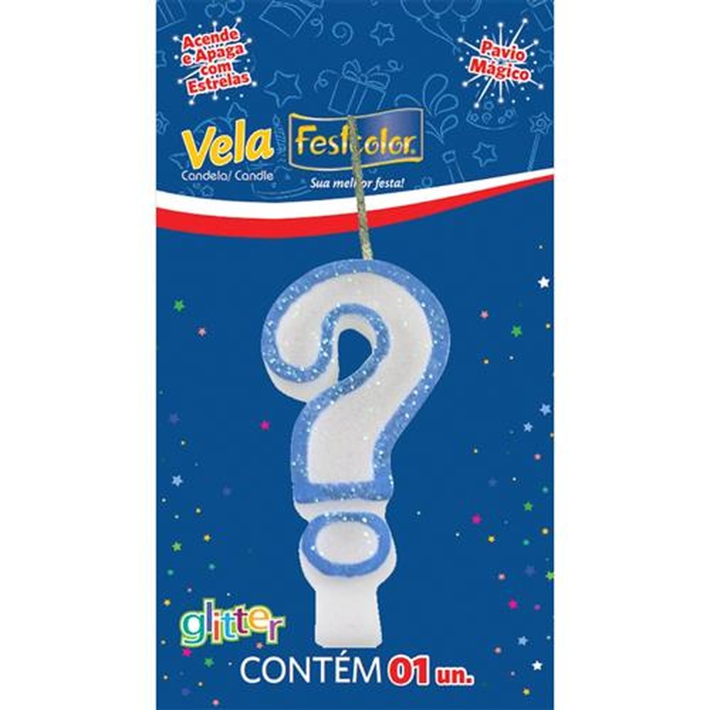 Vela Glitter Azul N ?
