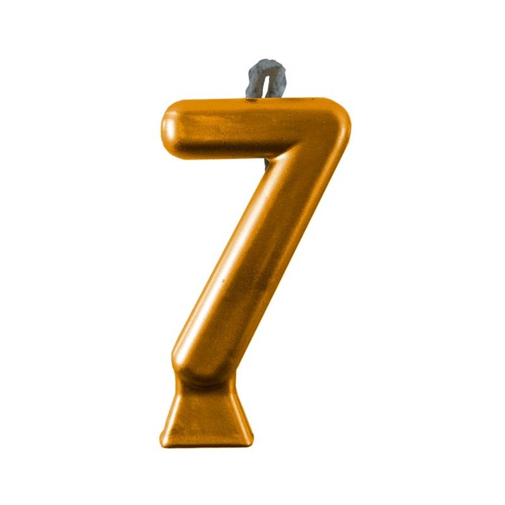 Vela Metallic Ouro N 7