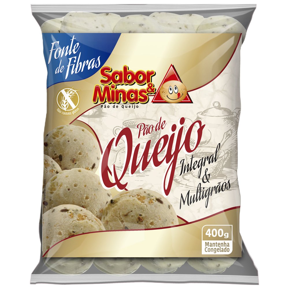 Pão de queijo Sabor & Minas Multigrãos 400 g (Emb. contém 30 pacotes de 400 g)