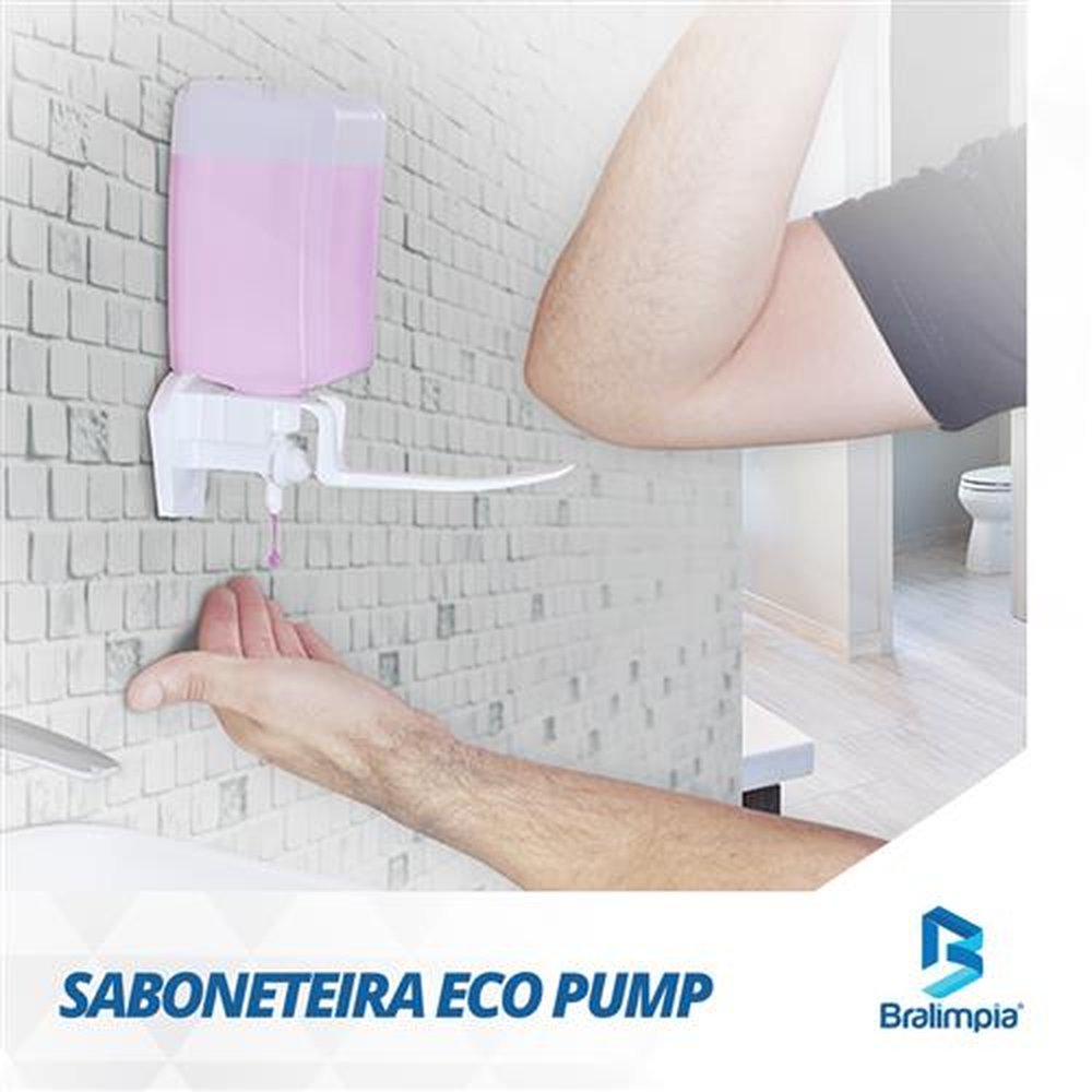 Dispenser Eco Pump 1L Bralimpia para sabonete e alcool