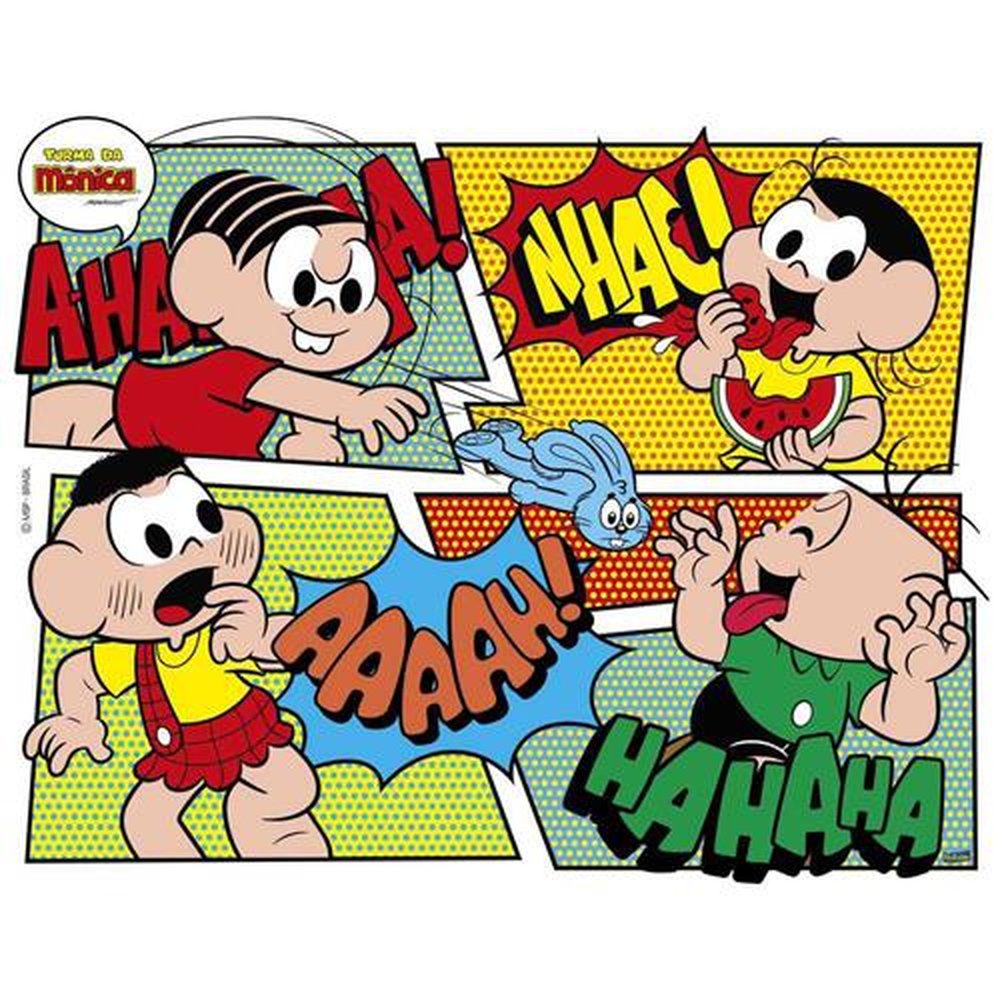 Painel Decom Gigante Em Tecido Turma Da Monica