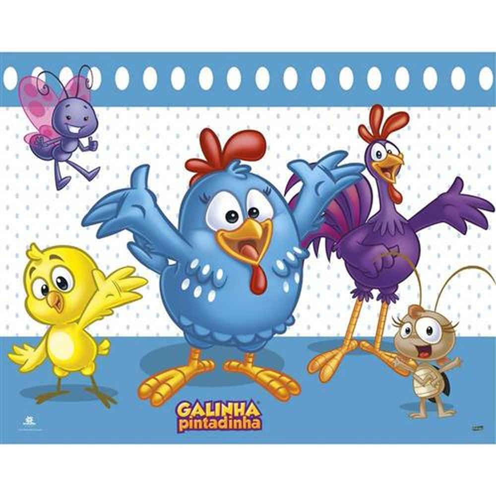 Painel Decom Gigante Em Tecido Galinha Pintadinha