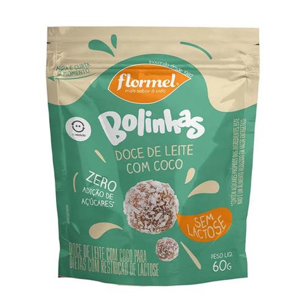 Bolinha Doce de Leite com Coco Zero Lactose 60g Flormel