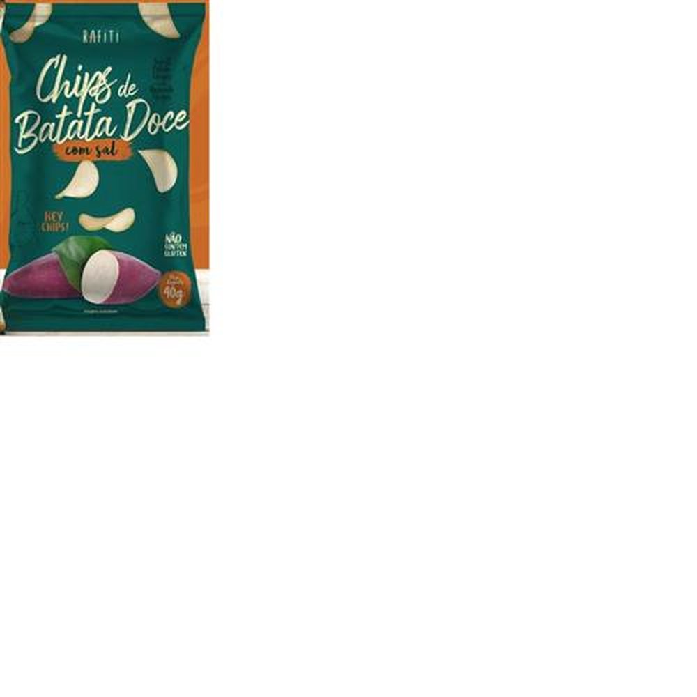 Chips Natural de Batata Doce com sal 40gr (Emb. contém 40 pacotes de 40gr)