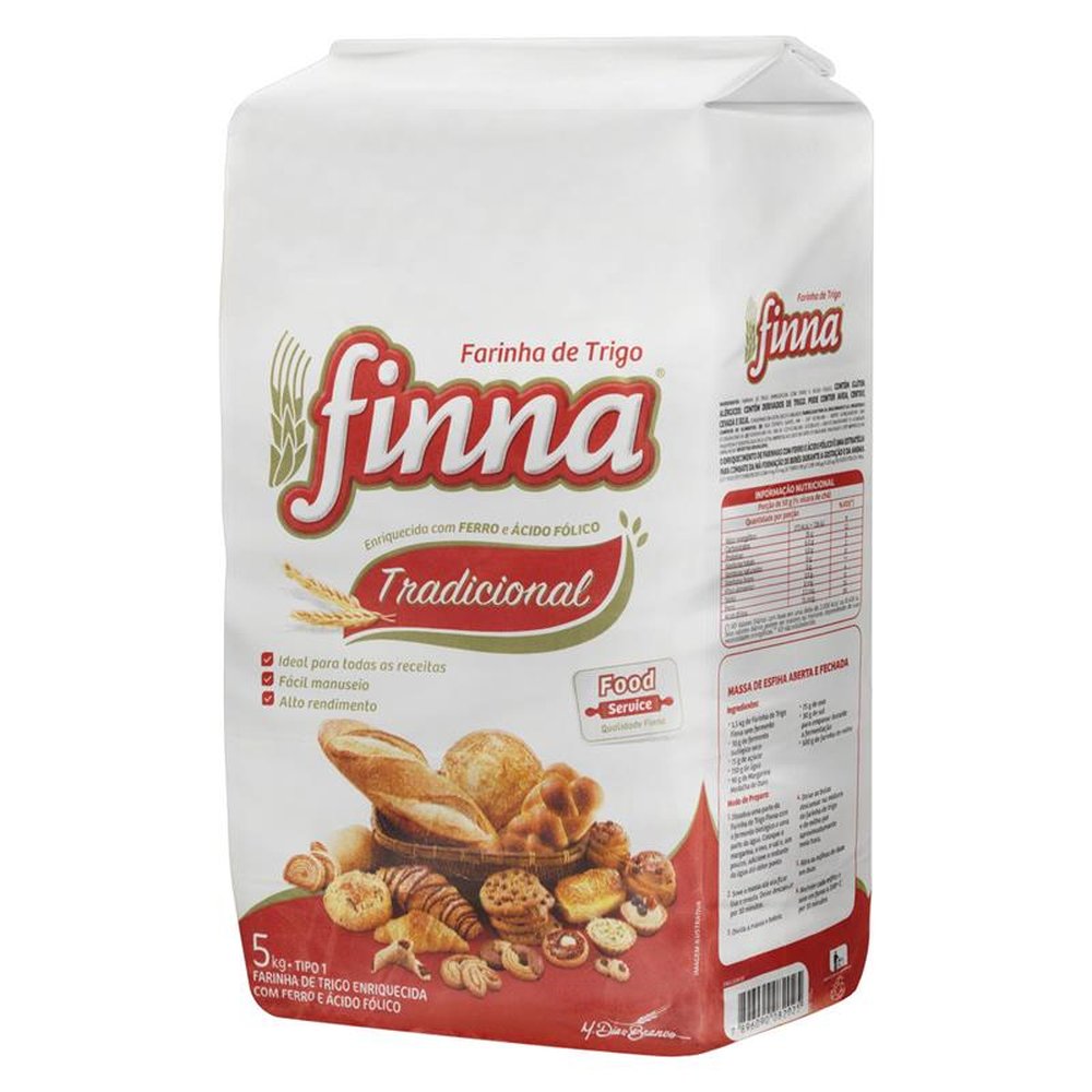 Farinha De Trigo Finna Tradicional Papel 5Kg