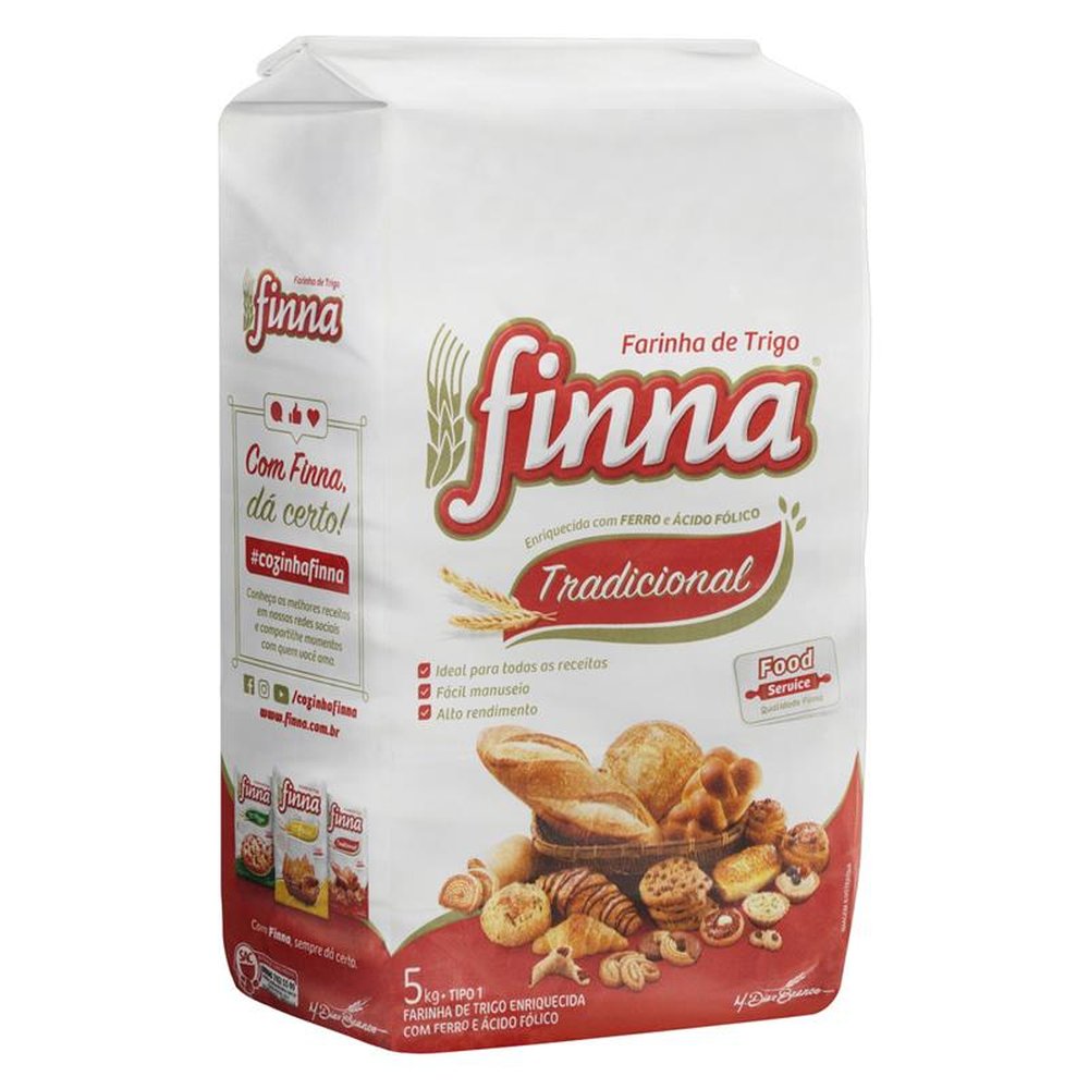 Farinha De Trigo Finna Tradicional Papel 5Kg
