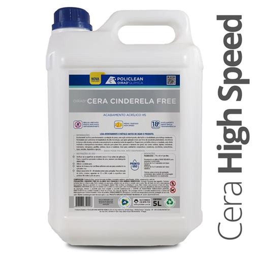 Oirad Cera Cinderela Free HS 05 L - Médio Tráfego, Antiderrapante, High Speed