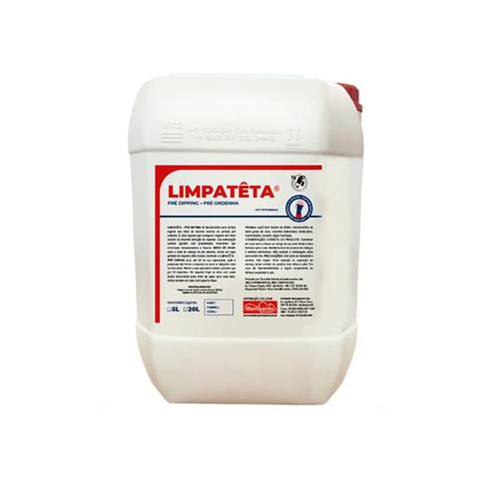 Limpateta 20L - Montsanto - Espuma Hidratante para Higienização das Tetas de Bovinos Leiteiros, Preparando-os Para a Ordenha.