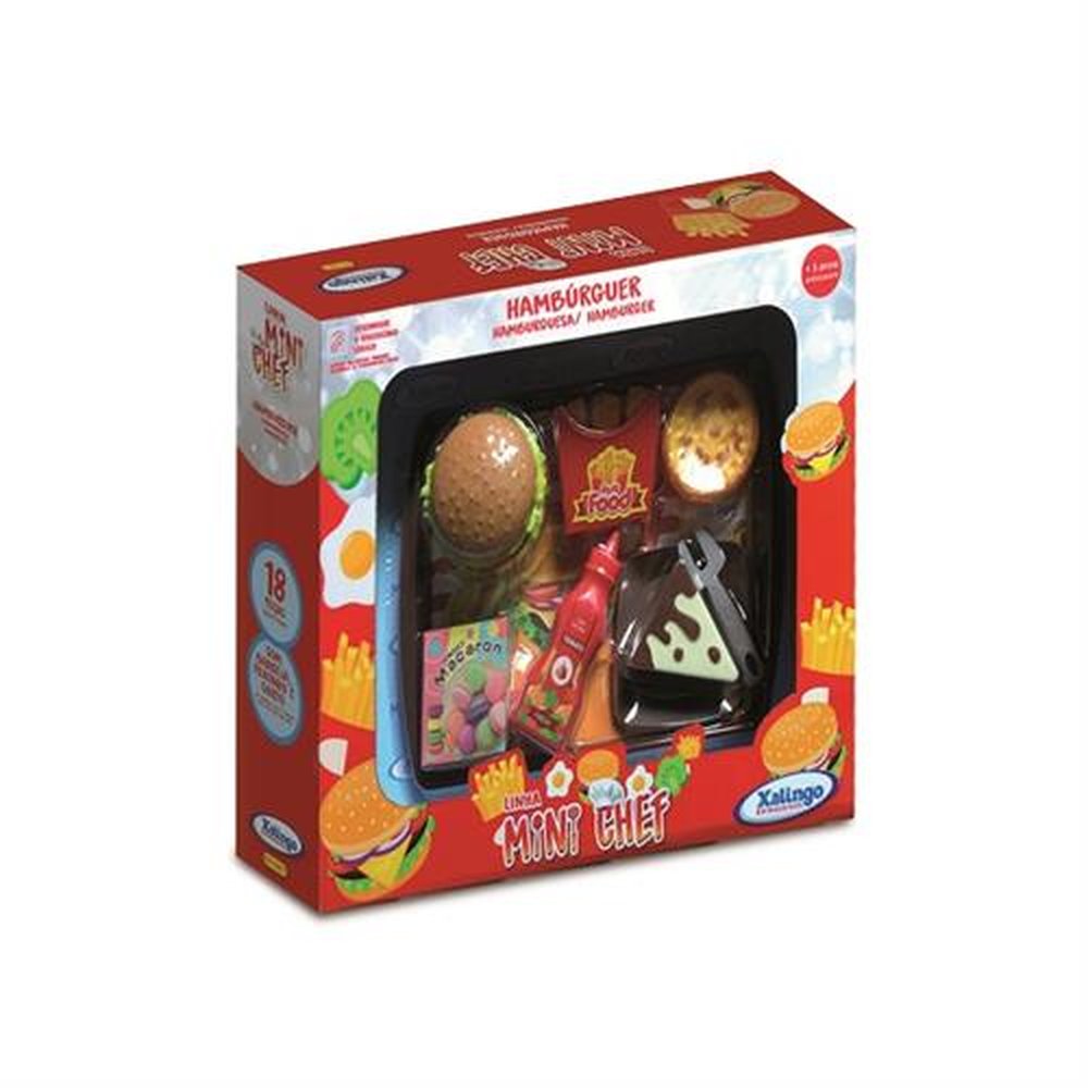 Comidinha De Brinquedo Mini Chef Hamburguer Xalingo