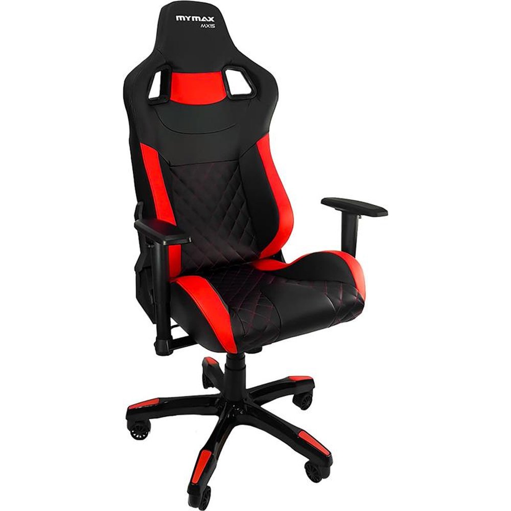 Cadeira Gamer MX15 Giratoria Preto/Vermelho - MYMAX
