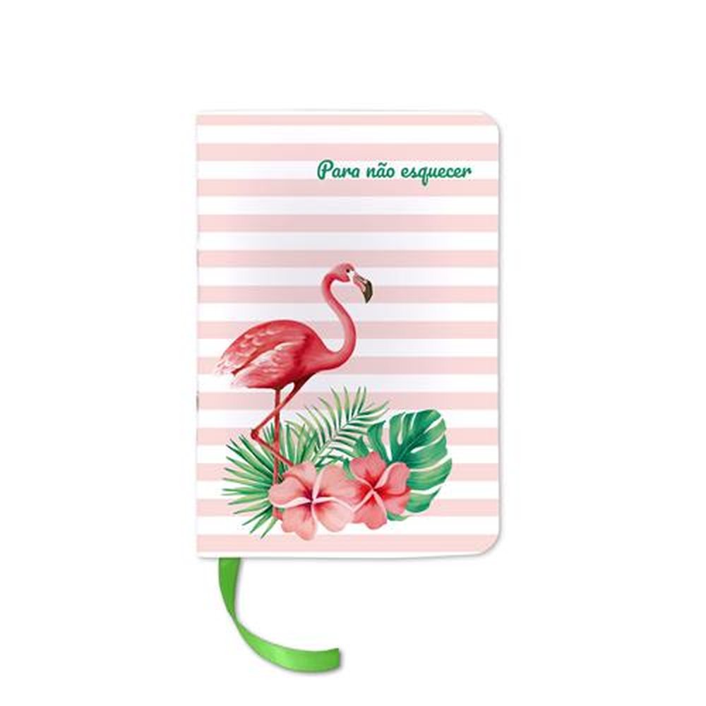 Caderneta Sem Pauta Flamingo