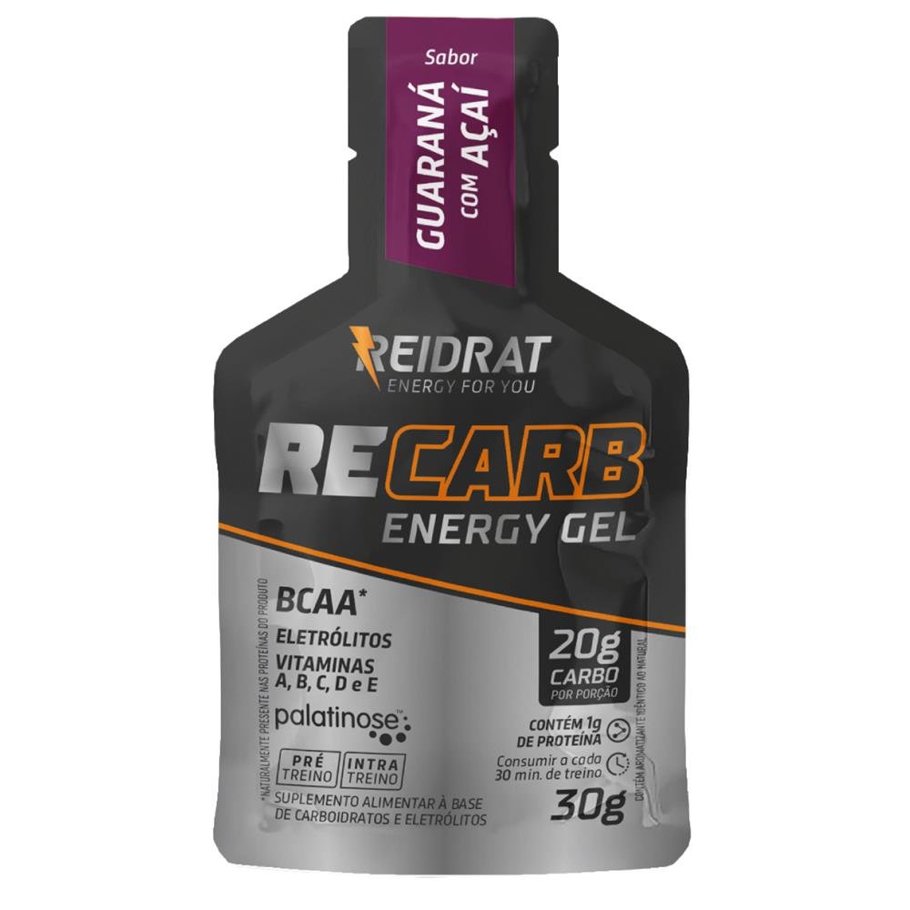 Recarb Energy Gel (Display 10 sachês 30g) - Guaraná com Açaí