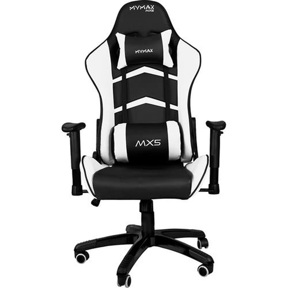 Cadeira Gamer MX5 Giratoria Preto/Branco - MYMAX